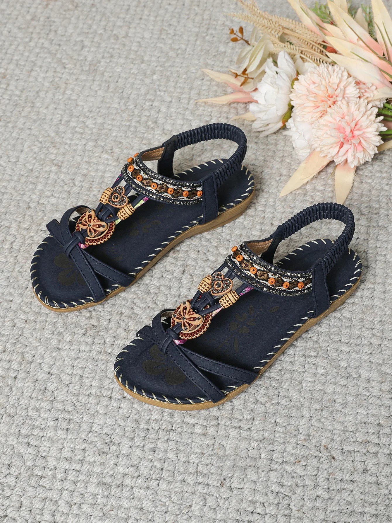 Women's Sandals Bohemian Sandals Outdoor Soft Sole Beach Sandals Platform Lightweight Women Casual Shoes Flat Plus Size Sandal