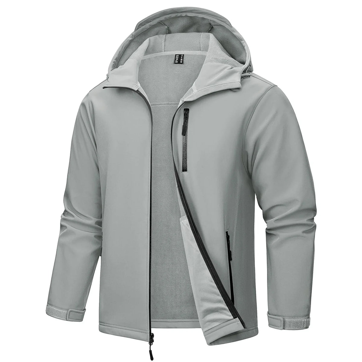 TACVASEN Hooded Softshell Jacket Mens Waterproof Rain Jacket Fleece Lined Work Jacket Outdoor Trekking Hiking Windbreaker Male