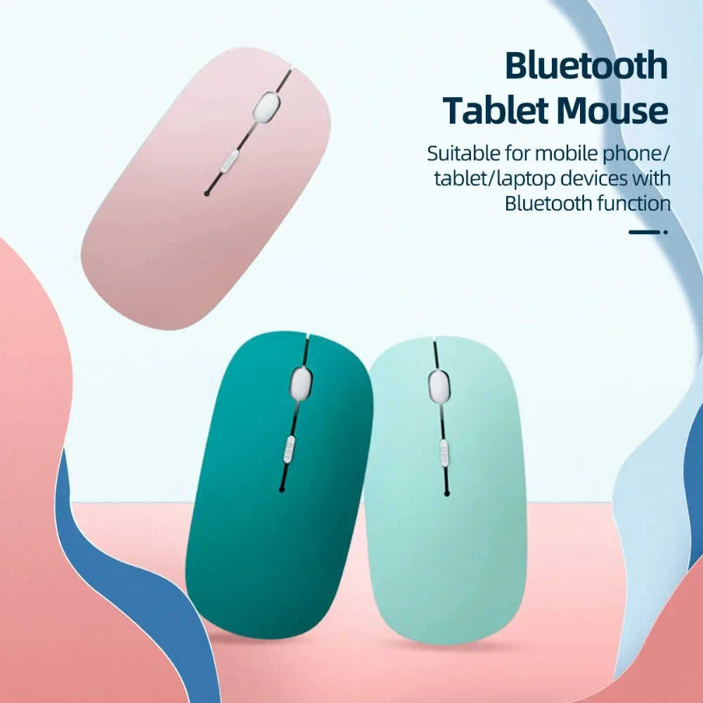 Bluetooth 5.0 Wireless Mouse Ultra Slim Portable Silent Ergonomic for Laptop Tablet PC MacBook Phone Adjustable DPI Ergonomic