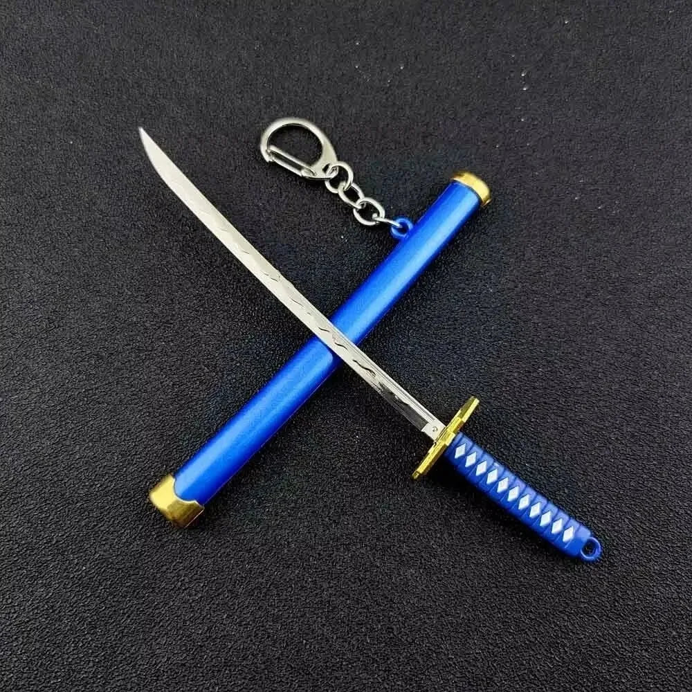 Mini Samurai Sword Keychain Anime Scabbard Key Ring Katana Buckle Key Chain for Men Women Cosplay Toy Jewelry Gift
