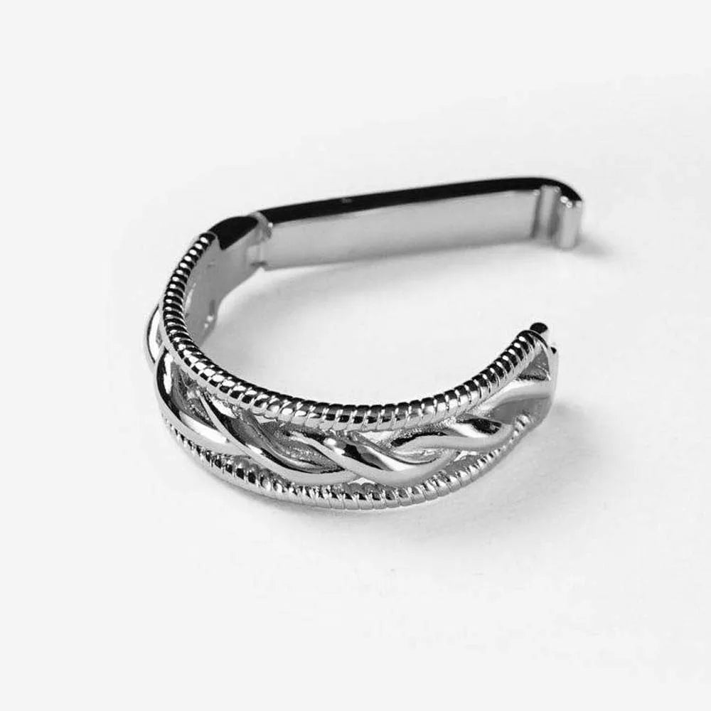 Creative Alloy D-shaped Tie Buckle Cuff Links Shirt Tie Pin Twists Tie Clip Accessories for Suit Mini Tie Knot Fixation Wedding