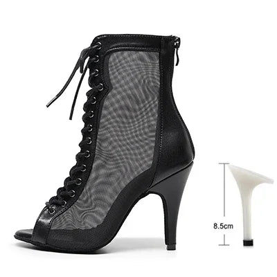 Woman High Tip Ballroom Dance Shoes Woman Ruber Insole Latino Salsa Dancing Shoes For Girls Soft Bottom Practice Latin Shoes