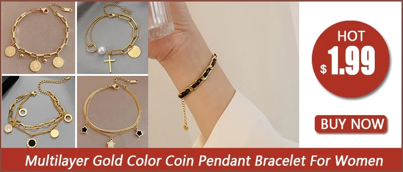 MEYRROYU 316L Stainless Steel White Zircon Inlay Cuboid Series Design Double-Layer Bracelet Women Classic Classy Hand Chain Gift
