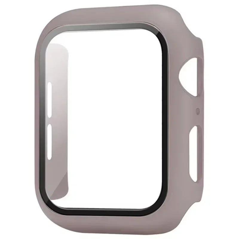 Tempered Glass+Case For Apple Watch 38-40mm 41mm 42mm 44mm 45mm 46mm Screen Protector Protective Cover iWatch 11 10 8 7 9 6 SE 5