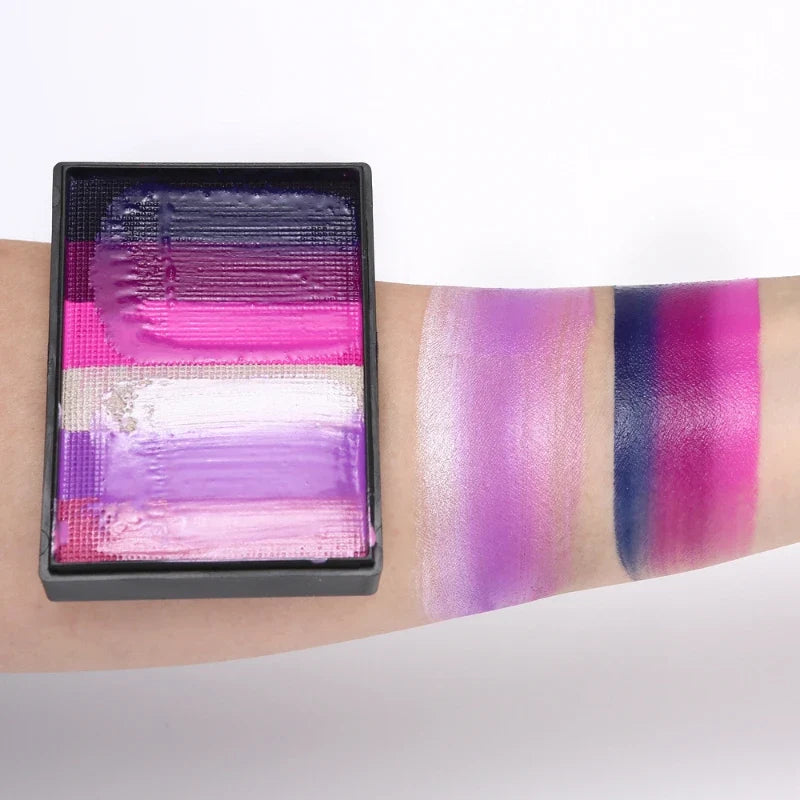 50g Facial and Body Paint Palette,Non-Toxic Rainbow Water-Soluble Body Paint for Rainbow Festival,Cosplay,Party,Art,Stage Makeup