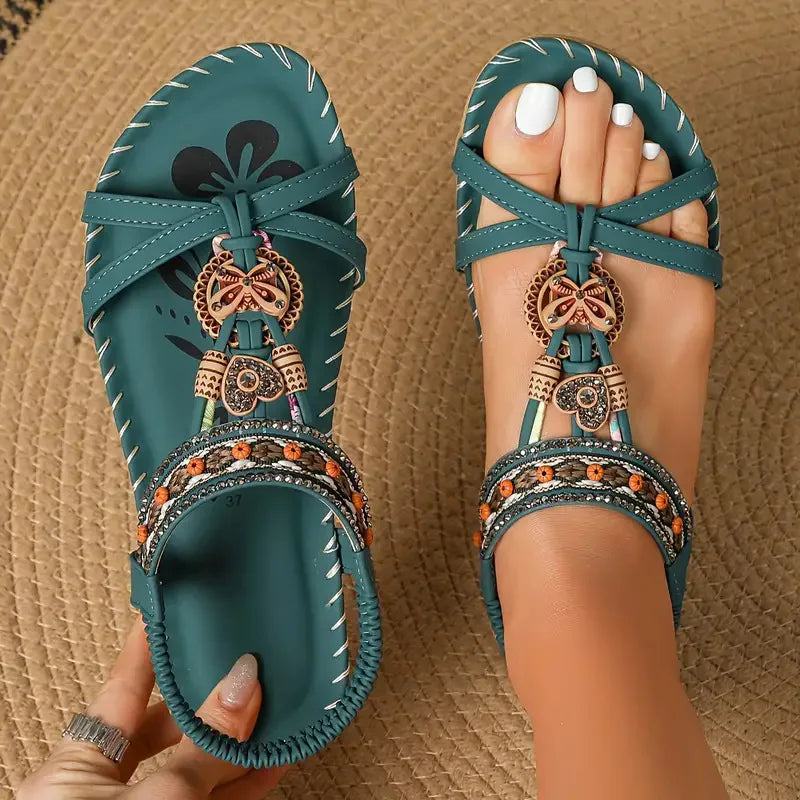 Women's Sandals Bohemian Sandals Outdoor Soft Sole Beach Sandals Platform Lightweight Women Casual Shoes Flat Plus Size Sandal
