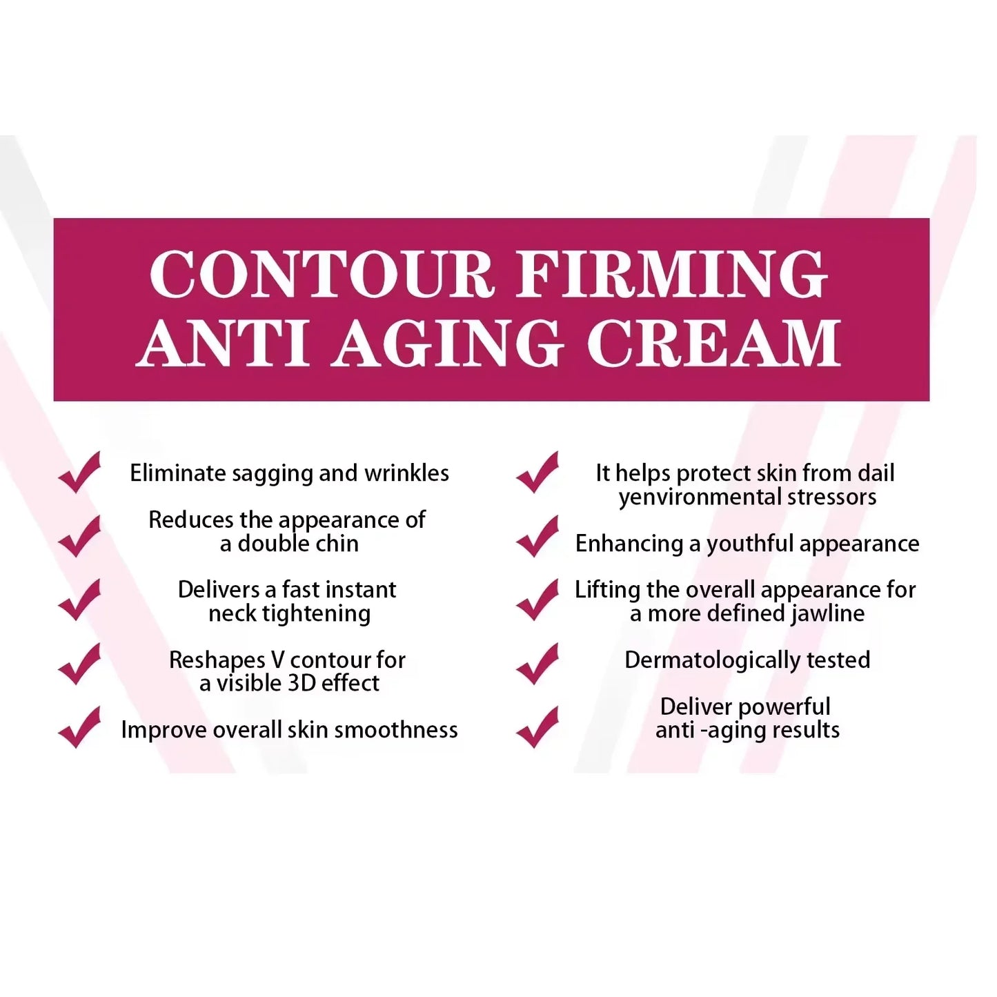 V-Shaped Face Cream Lift Firm Tighten Remove Double Chins To Create A Small V Slim-ming Face Anti Agin-g Beauty Massage Products