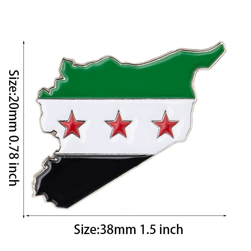 Syria Flag Badge Brooch Natinal Lapel Pins Flag Lapel Pins Country Flag Badge