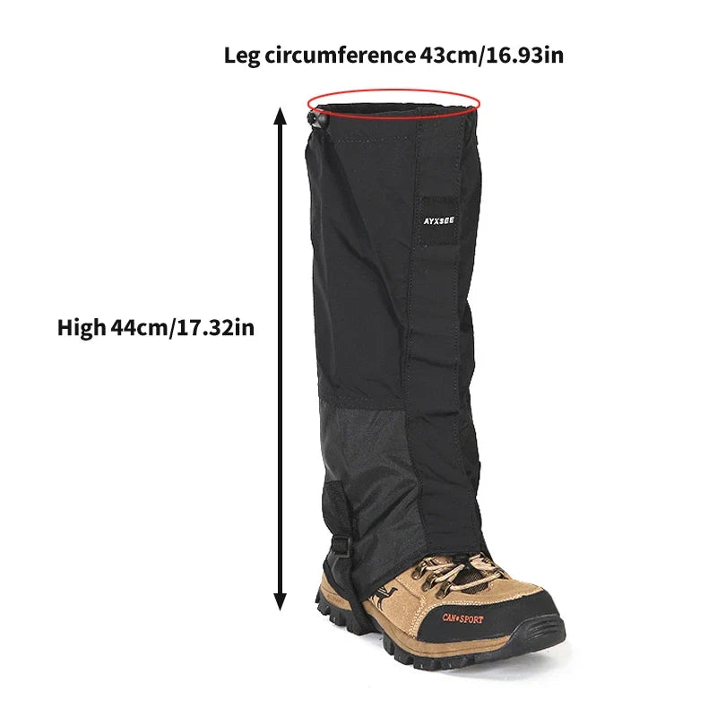Durable Waterproof Leg Gaiters Hiking Hunting Camping Climb Boots Leggings Covers Outdoor Hunting Winter Snow Skiing Leg Warmers