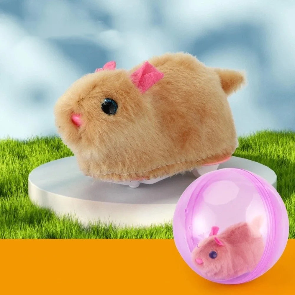 Transparent Cat Chasing Ball Built-in Plush Animal Plastic Interactive Cat Toy Realistic Rabbit Hamster Chasing Ball