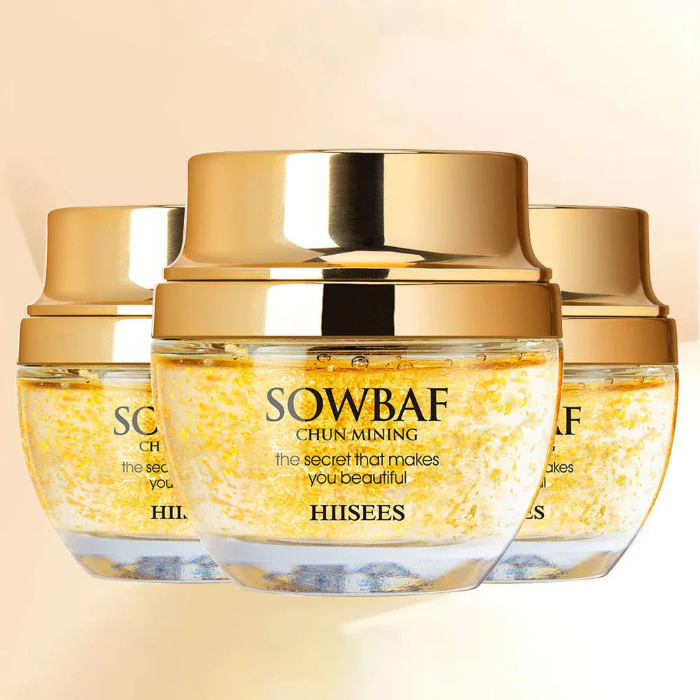 24K Golden Snail Collagen Cream Moisturizing and Skincare Essential Oil Control Facial Beauty Product Formulated for Women