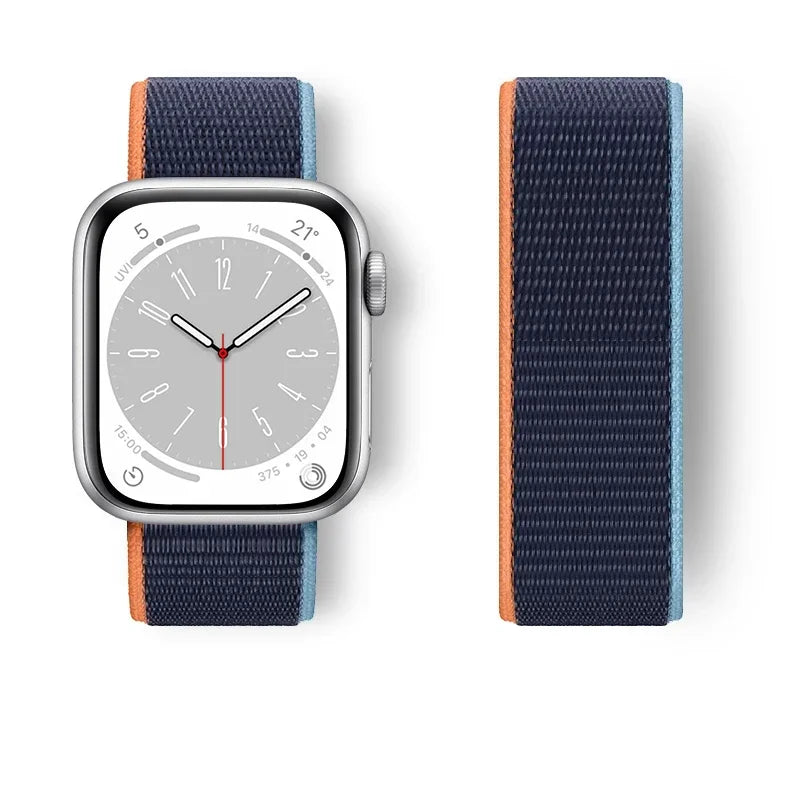 Nylon Sport loop Strap For Apple Watch Band 44mm 42/40mm 45mm  38/41mm pride Bracelet iwatch Ultra2 49mm Series 9 8 se 7 6 5 4 3