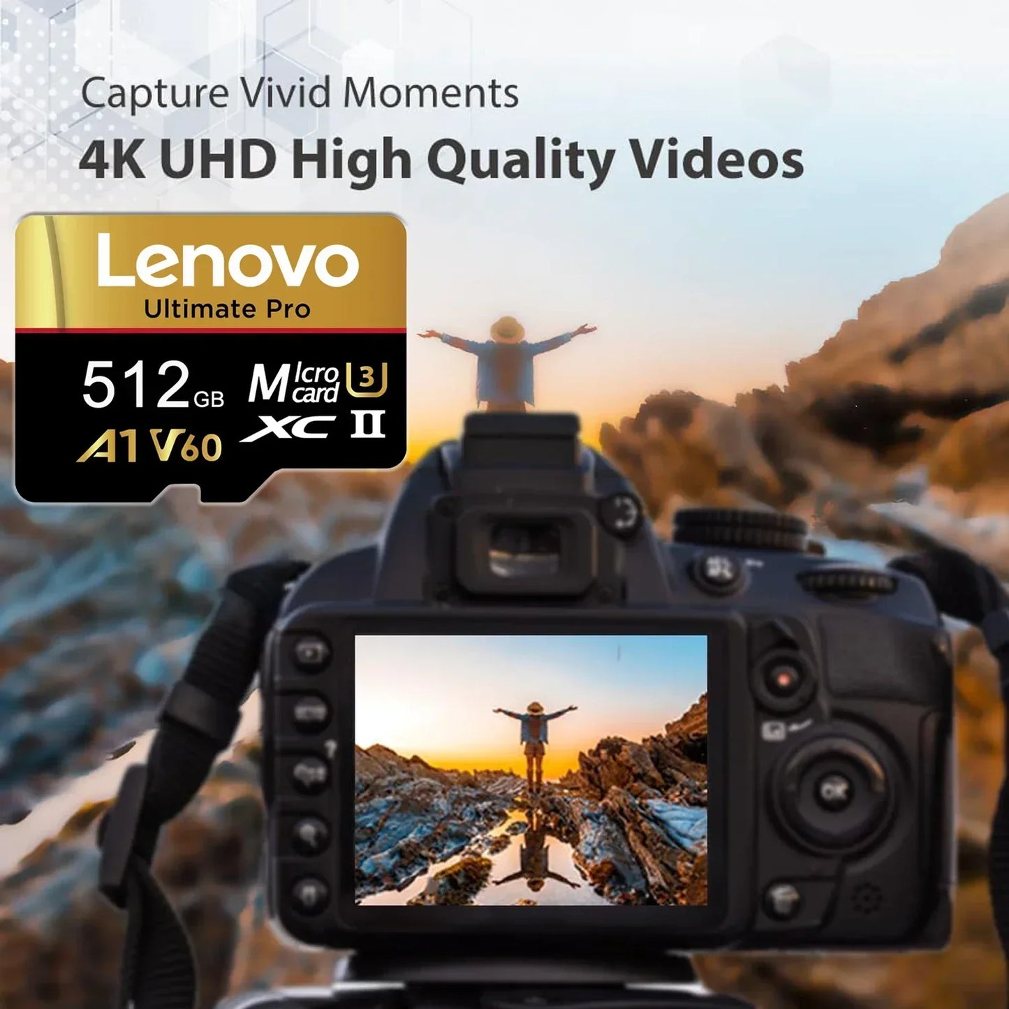 Lenovo 1TB Memory Card Stable Performance for Camera Surveillance Devices High Speed Micro TF SD Memory Card 512GB 256GB 128GB