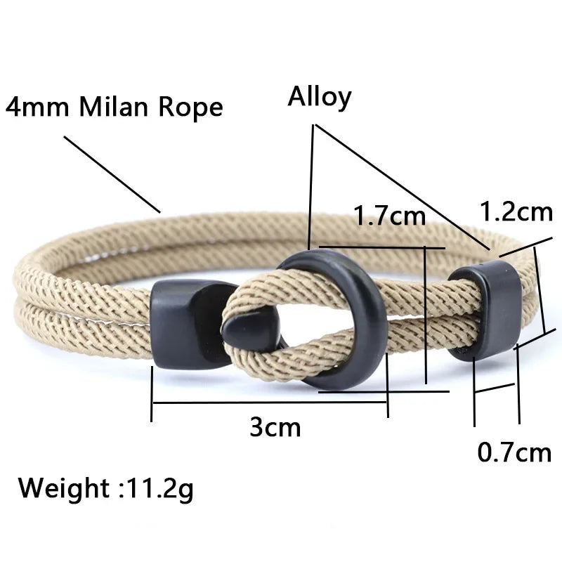 Fashion Rope Bracelet Men Double Layer Outdoor Camping Braclet Homme Accessories Survival Paracord Braslet Gift For Him