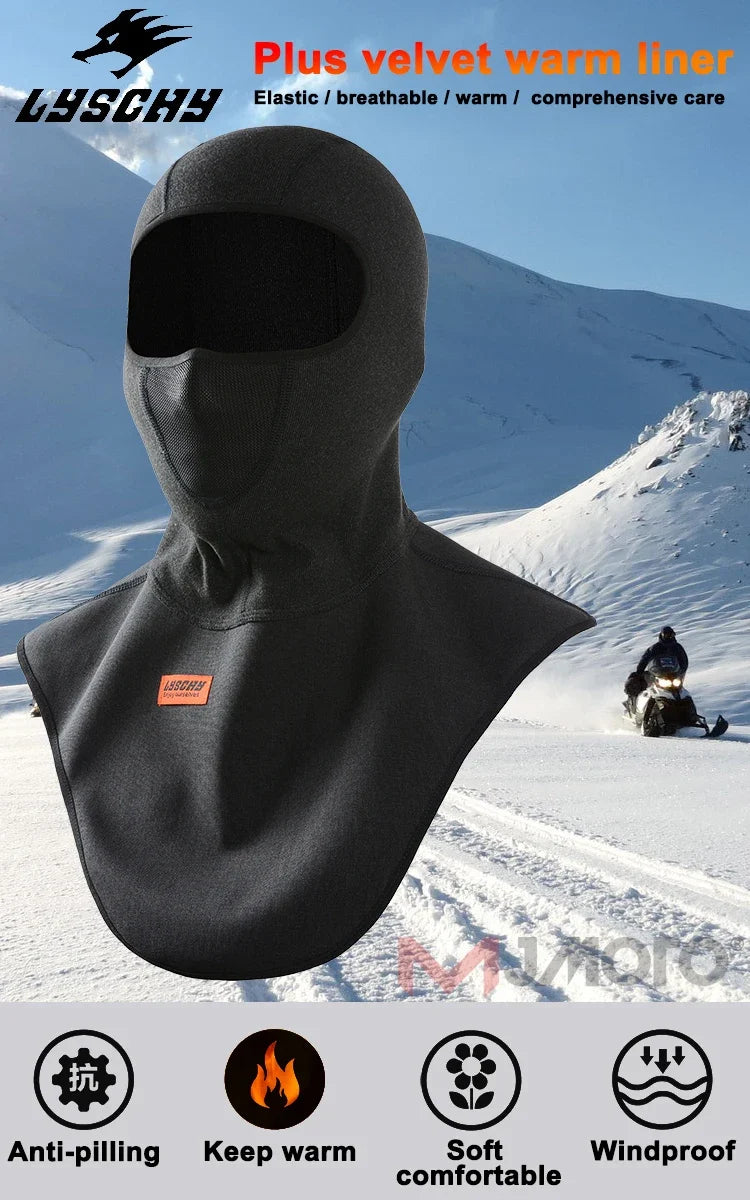 New Winter Motorcycle Mask Fleece Thermal Face Mask Keep Warm Motocross Riding Balaclava Motorbike Windproof Ski Mask Men Women