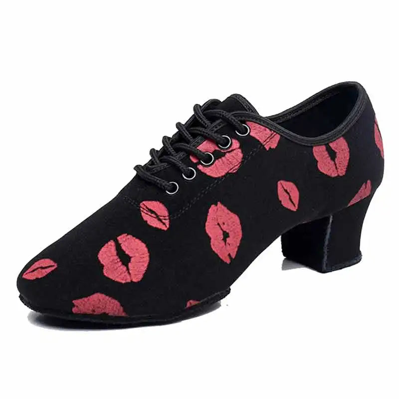 Women Latin Dance Shoes Jazz Ballroom Salsa Dancing Shoes Woman High Heels Children Training Modern Tango Dance Sneakers Female
