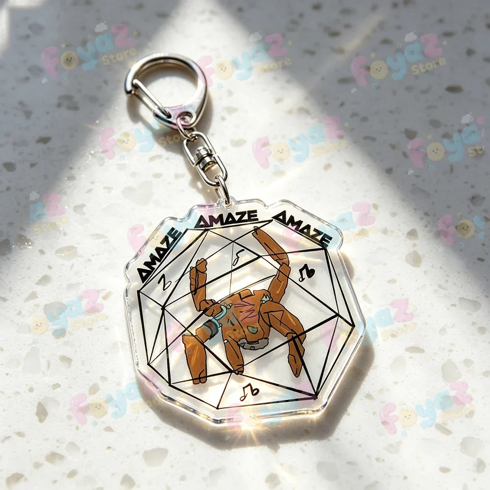 Rocky Amaze Amaze Keychains for Accessories Bag Charm Project Hail Mary Mission Crest Keyrings Jewelry Fans Gifts