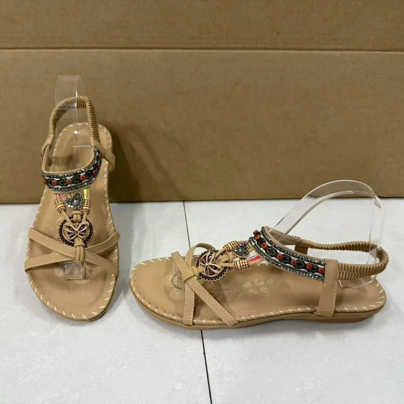 Women's Sandals Bohemian Sandals Outdoor Soft Sole Beach Sandals Platform Lightweight Women Casual Shoes Flat Plus Size Sandal