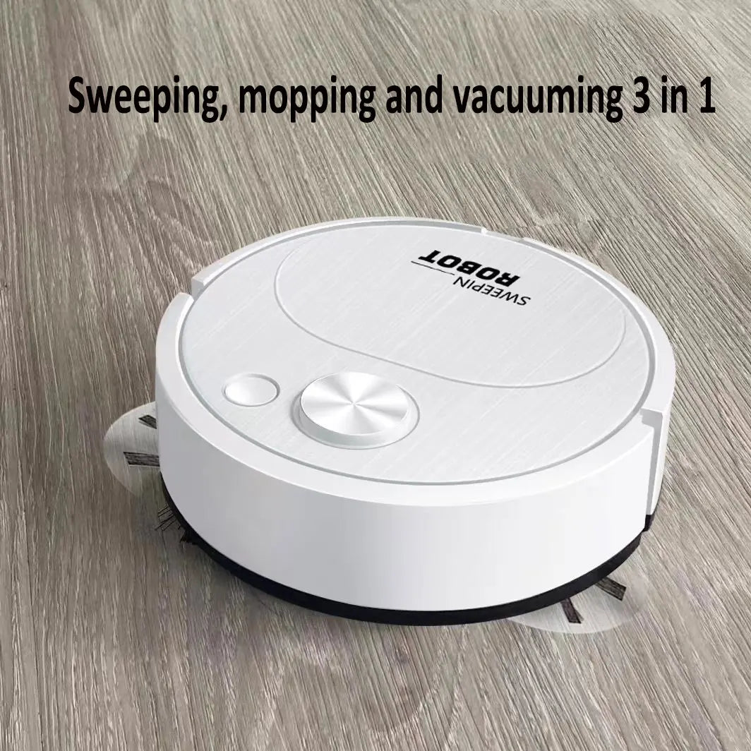 Smart USB Sweeping Robot Vacuum Cleaner 3-in-1 Wireless Mopping 1800Pa Powerful Cleaning for Home Office Floors