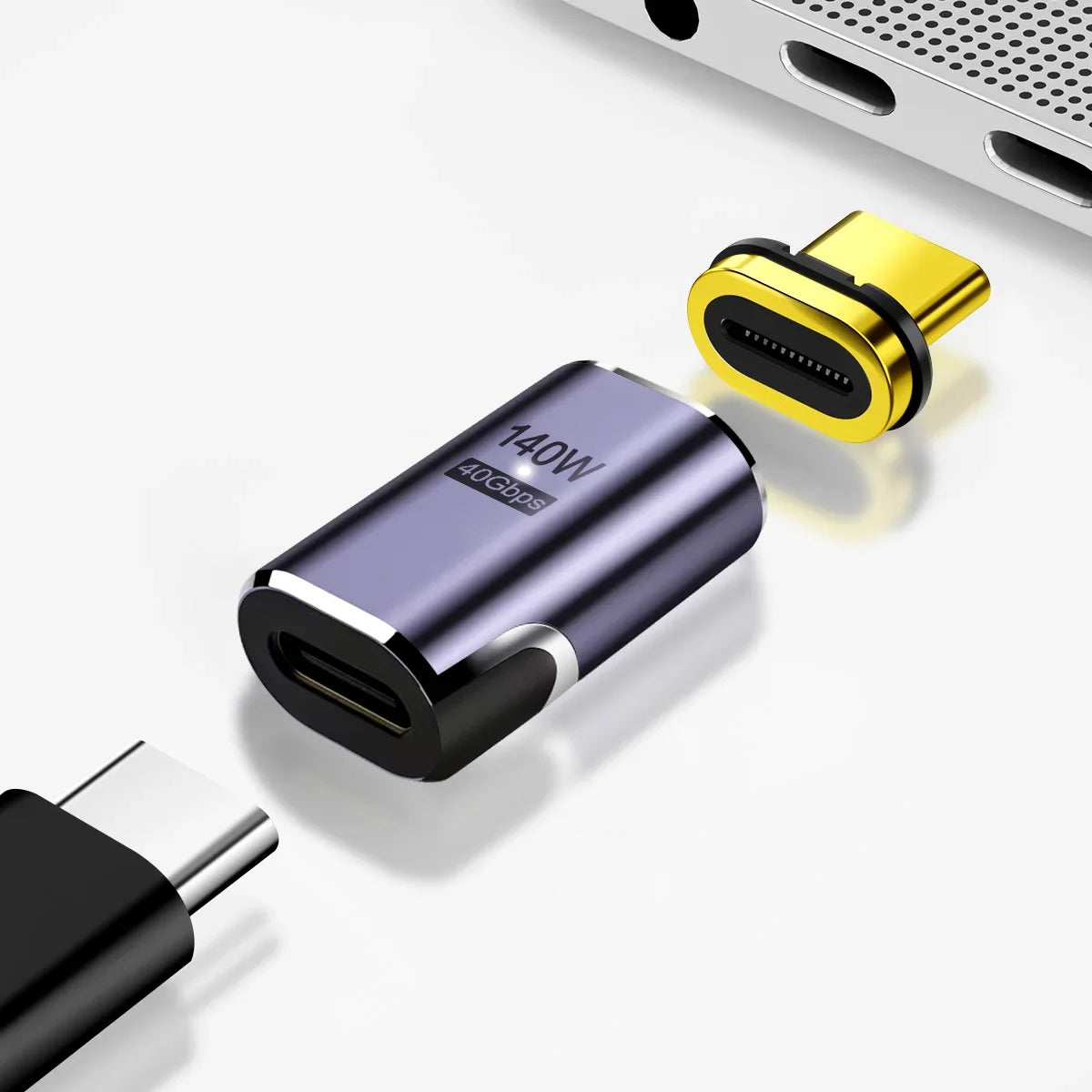 NNBILI 140W USB4.0 40Gbps Thunderbolt3 Magnetic Type-C TO USBC Fast Charge Magnet Converter Cable 8K@60Hz OTG USB Type C Adapter