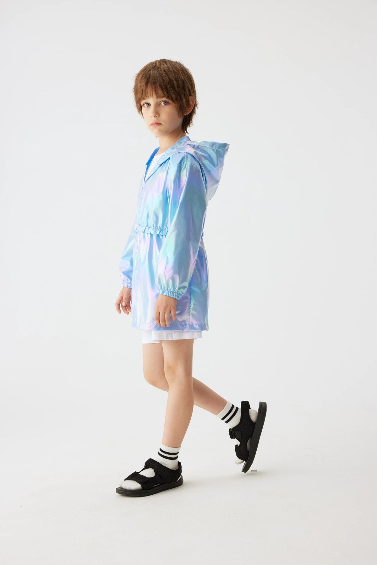 Girl's Spring and Autumn Children's Light and Thin Breathable Zipper Coat Jacket for Boys and Girls Fashion Thin Jacket