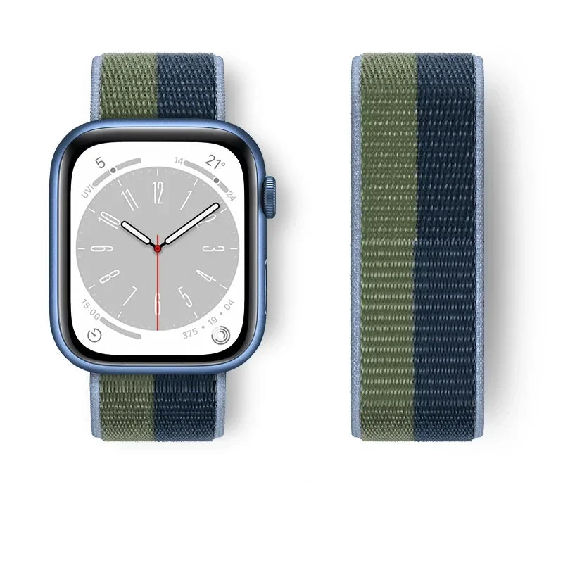 Nylon Sport loop Strap For Apple Watch Band 44mm 42/40mm 45mm  38/41mm pride Bracelet iwatch Ultra2 49mm Series 9 8 se 7 6 5 4 3