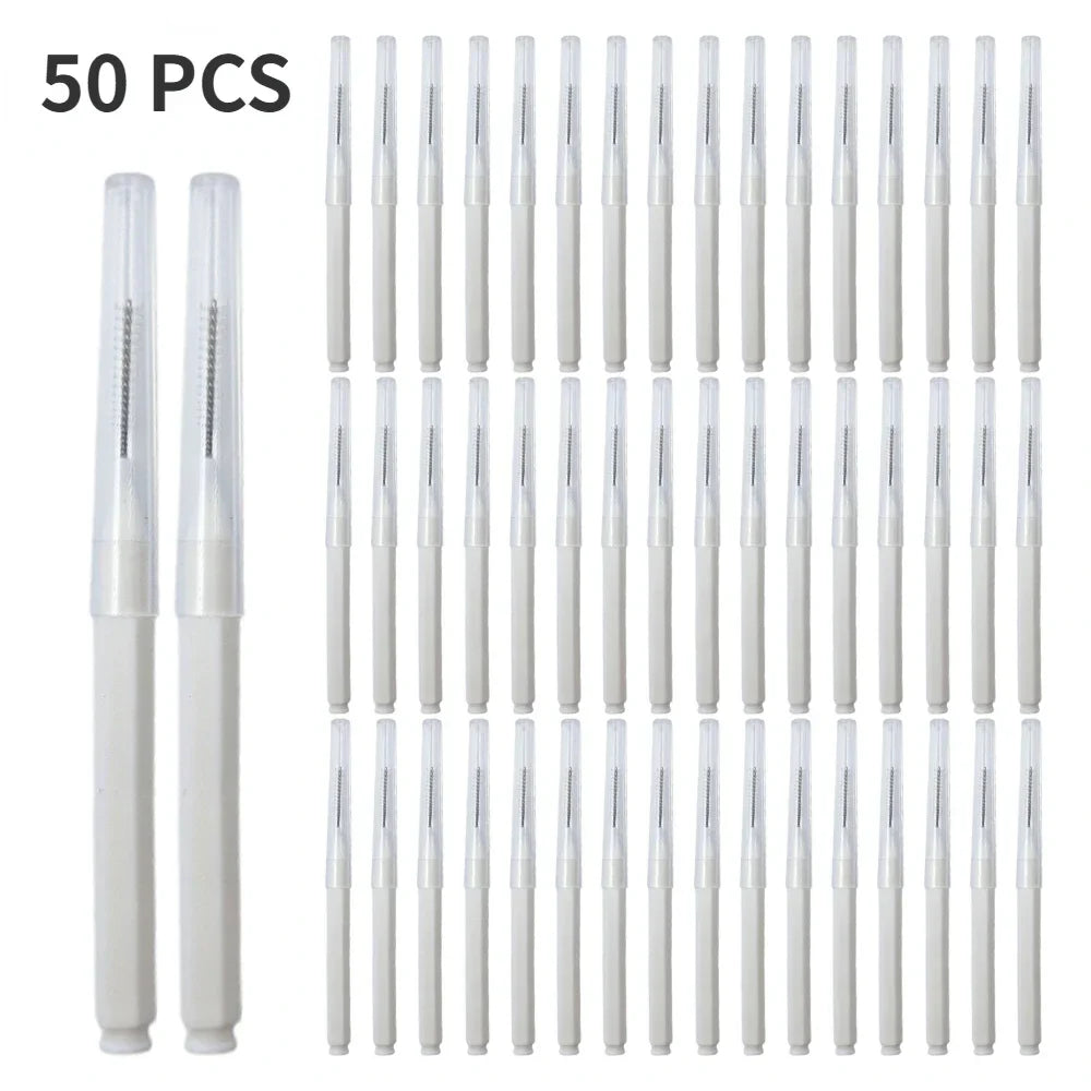10/50PS Portable Mini Eyebrow Brushes Disposable Eyelash Brow Lifting Brush Applicators Lash Extension Comb Beauty Makeup Tools