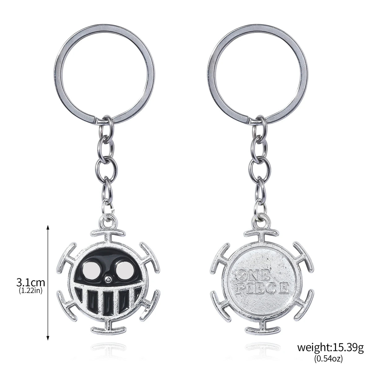 One Piece Luffy Straw Hat Keychain Rotatable Zoro Skull Metal Pendant Role-Playing Decorative Accessories Fan Jewelry Gift