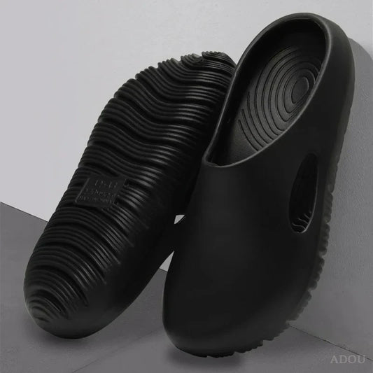 EVA Bread Men's Anti-Slip Odor-Resistant Outdoor Sandals Sports Beach Slippers for Casual Comfortable Footwear