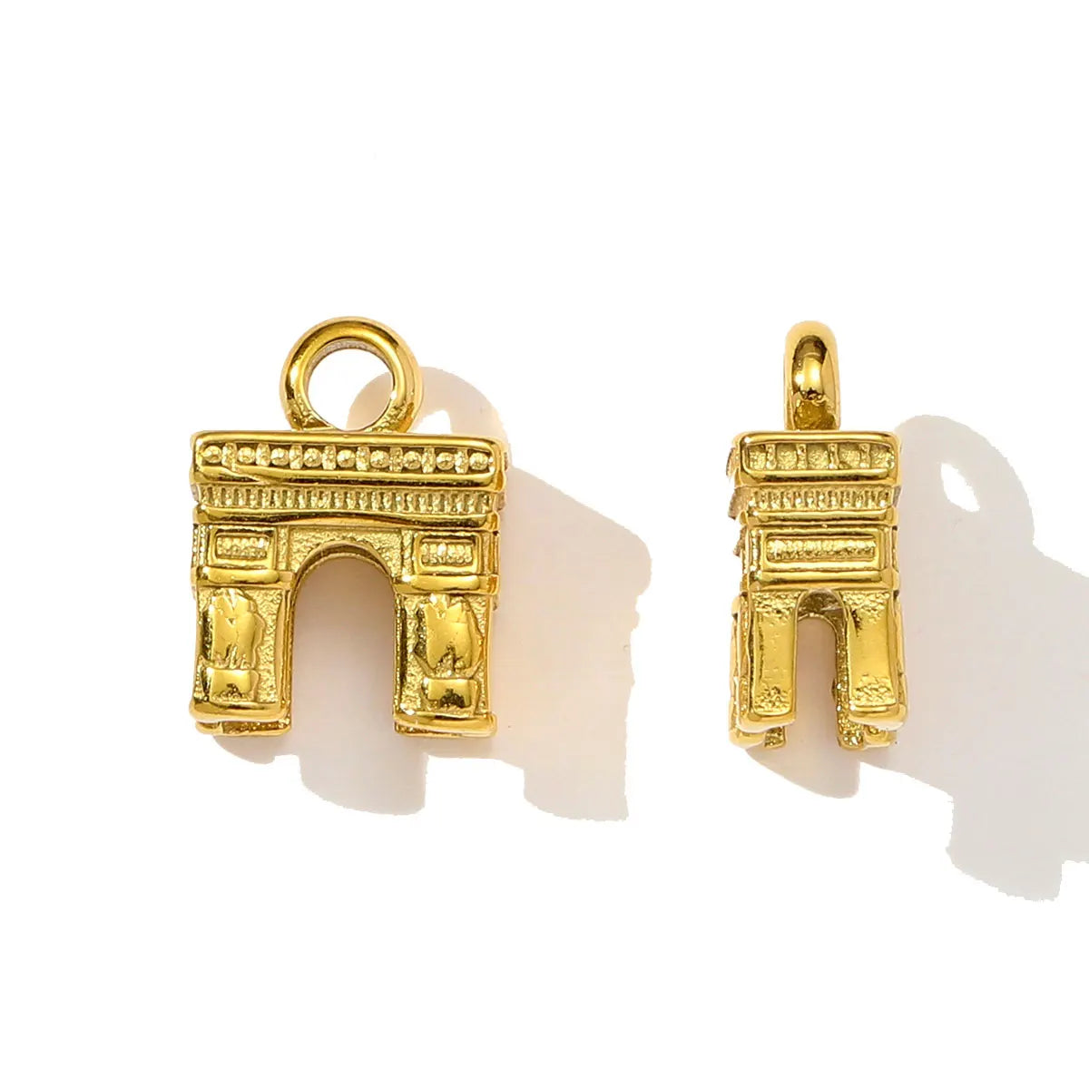 3pcs/Lot Stainless Steel 3D The Triumphal Arch Lovers Pendants Boot Heart Eye DIY Charms Women French Love Dog Dream Jewelry