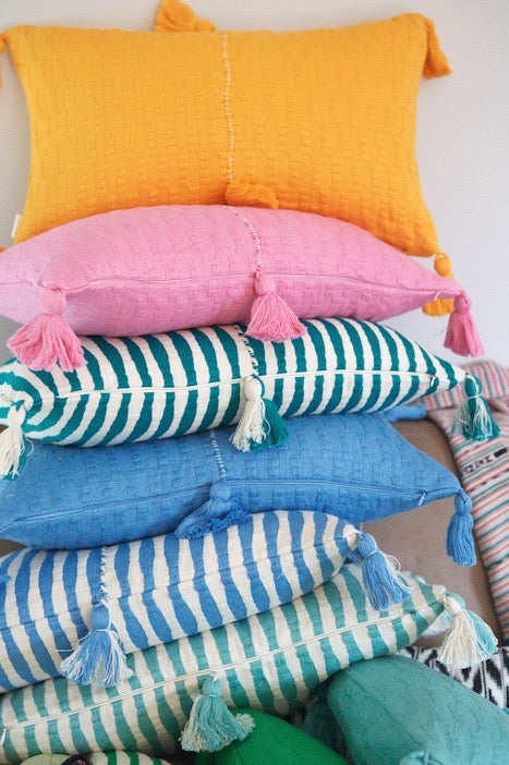 Antigua Pillow - Sky Blue Striped
