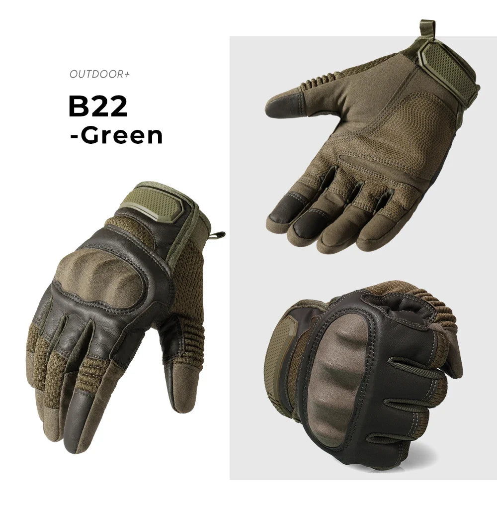 Touchscreen PU Leather Motorcycle Gloves Racing Pit Bike Riding Motorbike Moto Motocross Enduro Non-slip Protective Gear Men