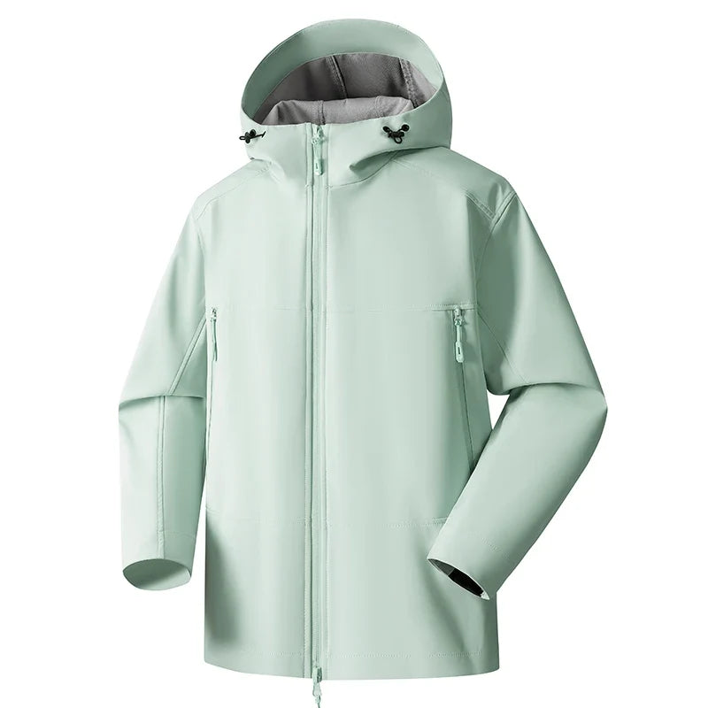 Unisex Waterproof Windproof Hooded Jacket Multi Color Outdoor Hiking Coat