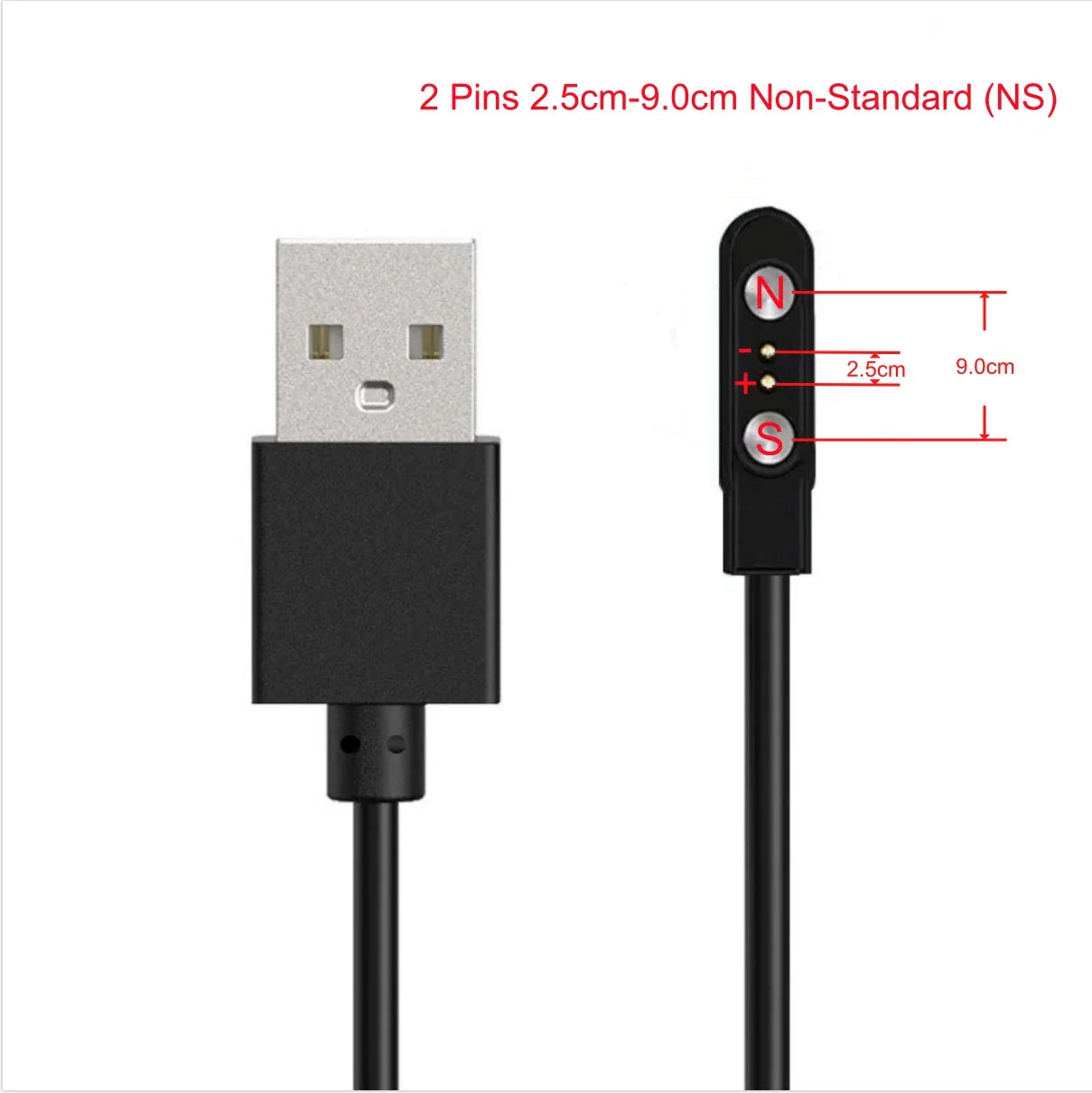 2Pin 4Pin 5Pin Magnetic Charging Cable USB to Pogo Pin for Smart Watch Earphone Wristband 60cm 5V Magnetic Dock Charger Adapter
