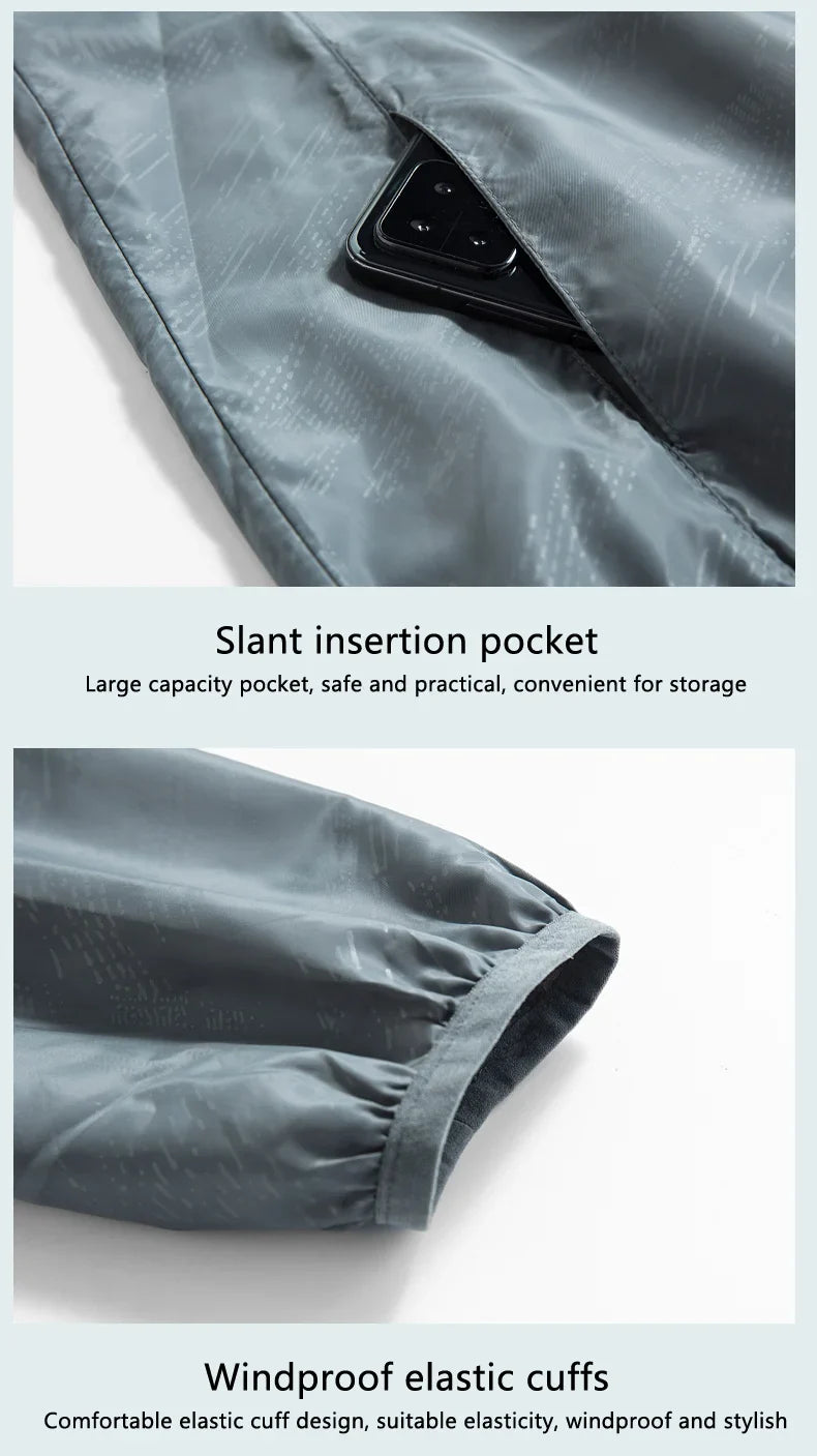 LNGXO Men's Women's Waterproof Hiking Jacket Quick Dry Sun Protection Windbreaker Camping Hunting Climbing Outdoor Rain Coat