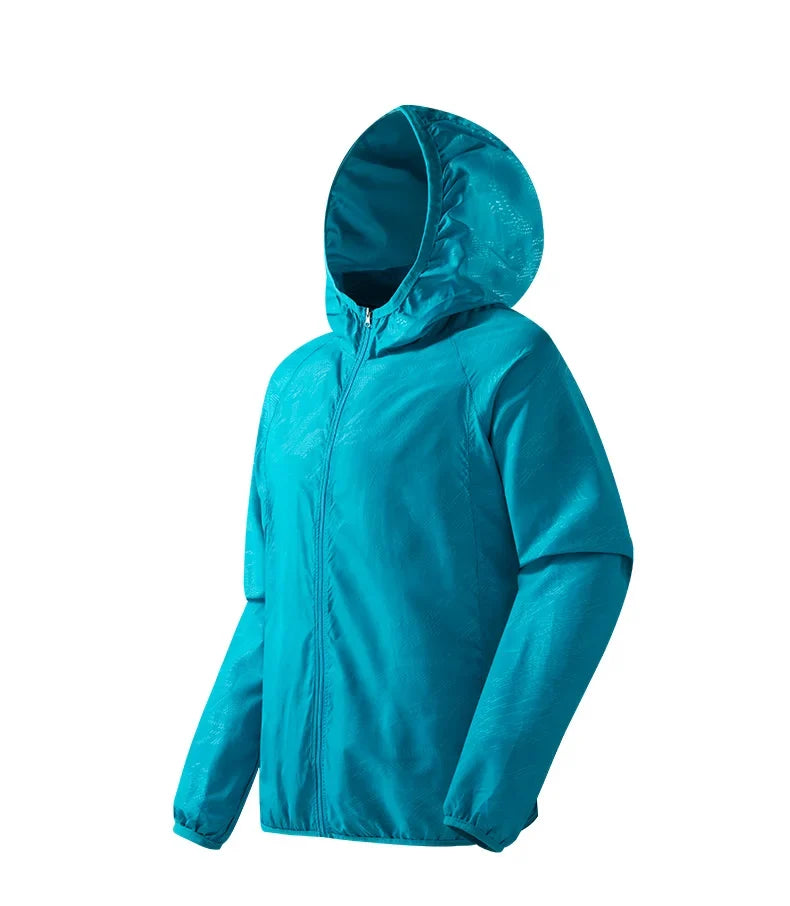 LNGXO Men's Women's Waterproof Hiking Jacket Quick Dry Sun Protection Windbreaker Camping Hunting Climbing Outdoor Rain Coat