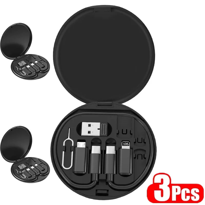 Multi USB Type C to C 60W Charging Adapter Cable Kit USB C to Lighting Conversion Set USB A & Type C to Micro/Type C/Lighting