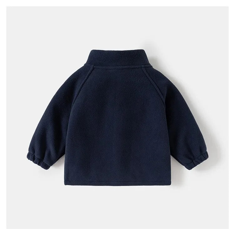 Ircomll New Children Boys Polar Fleece Jacket Autumn Winter Kids Coat Causal Toddler Stand Collar Zipper Outwear Boys Clothing