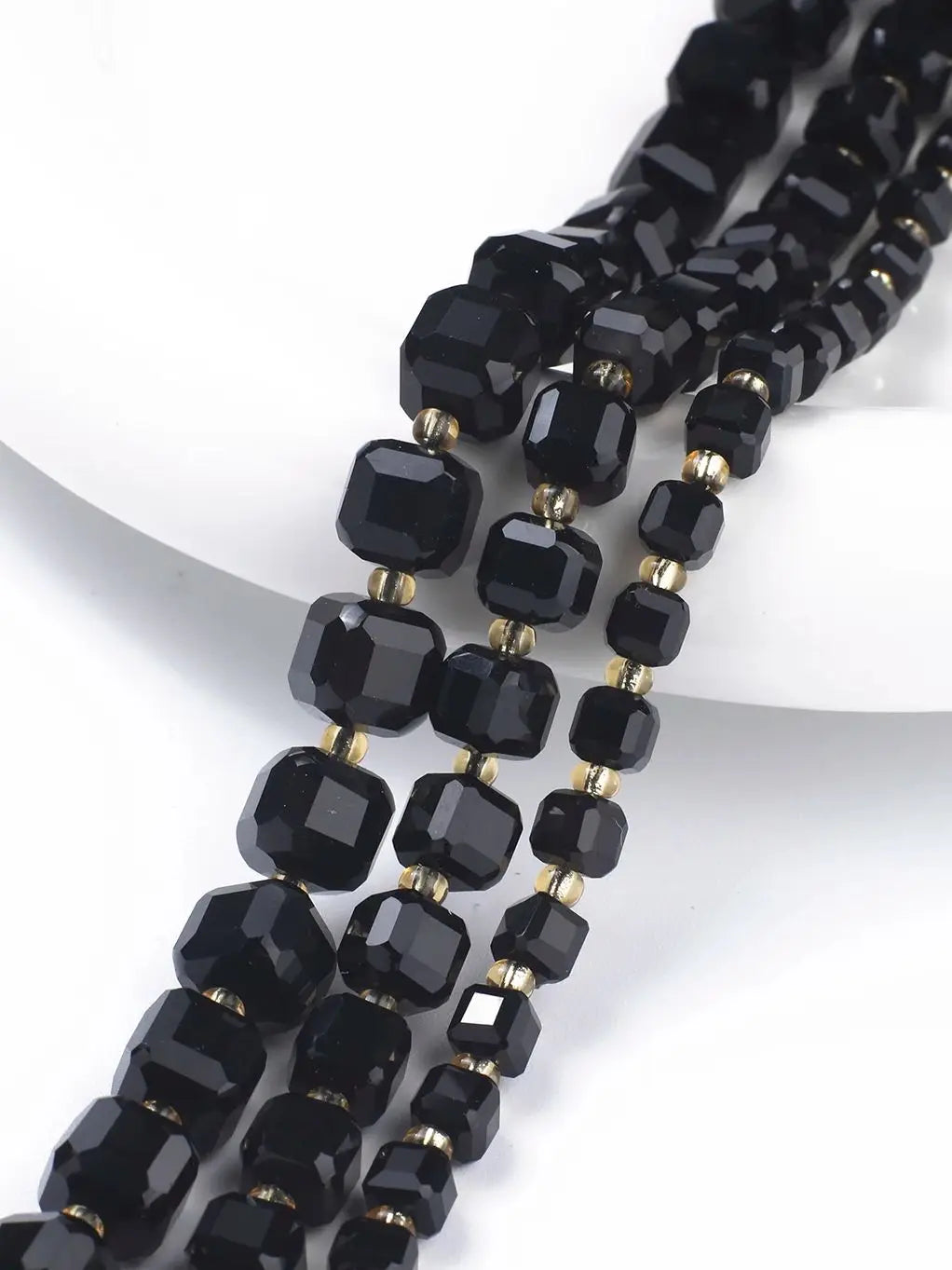 Natural Stone Faceted Square Black Agate Cube Spacer Beads For Jewelry Making Diy Bracelet Necklace Beading Accessories