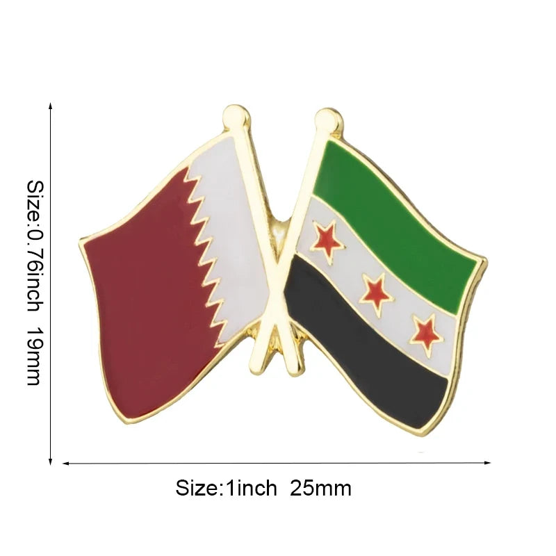 Syria Flag Badge Brooch Natinal Lapel Pins Flag Lapel Pins Country Flag Badge