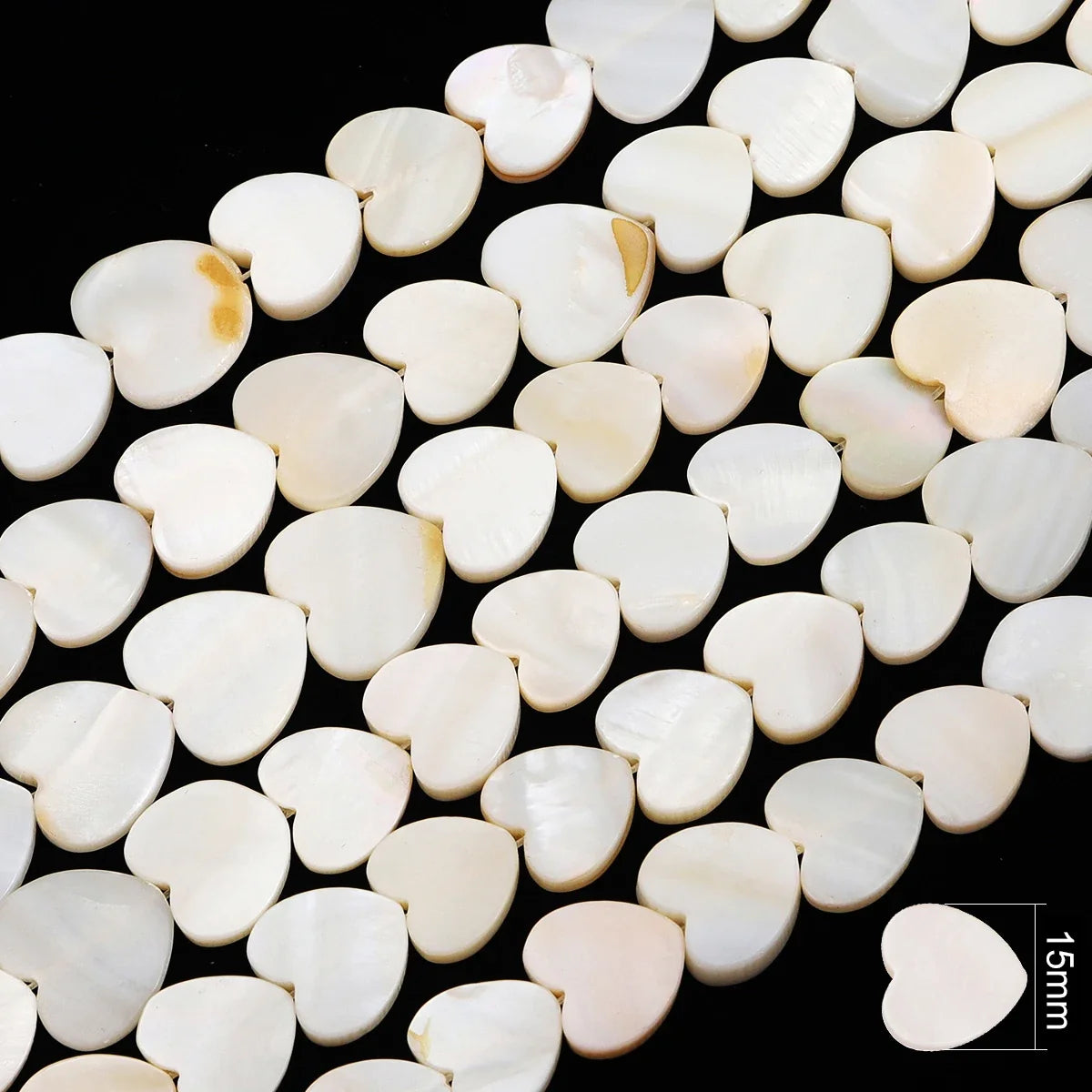 Natural Shell Beads Mother of Pearl Love Star Oval Round Flat Loose Spacer Beads for Jewelry Making DIY Charm Bracelet Necklace