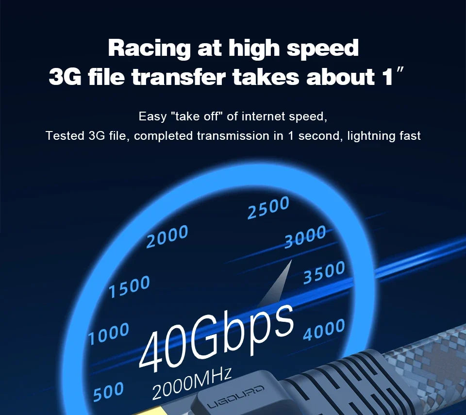 CAT 8 Flat Network Internet Cable 40Gbps 2000MHz Round RJ45 Nylon Braided LAN Cable Patch Cord for Modem Router PC PS4/5/6 Xbox