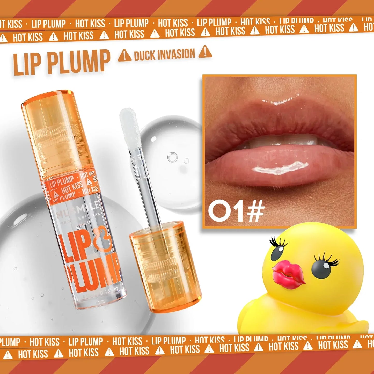 MLSMILE Duck Lip Plump Lip Oil Moisturizing Lip Gloss Mirror Water nature long-lasting  Gloss Gloss Pearl Lip Glaze Set