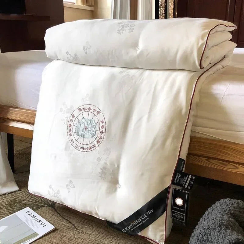 Formtheo Mulberry Silk Quilt Duvet Insert Luxury Warm Winter Duvet For Double Bed