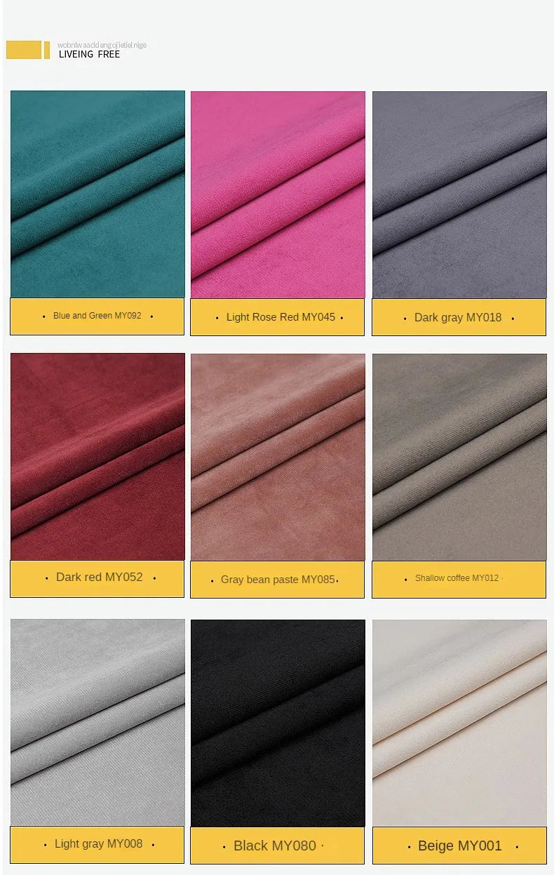 Velvet Fabric By The Meter for Tablecloth Diy Sofa Covers Curtains Sewing Thickened Soft Cloth Plain Black White Winter Textile