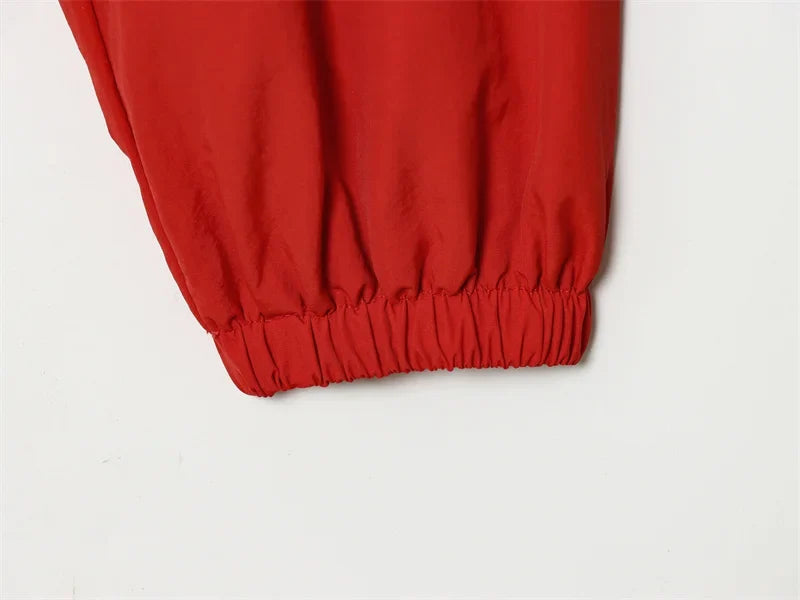 Women's Jacket 2026 Autumn New Red Long-Sleeve Drawstring Decorative Festive Hoodie Zipper Cardigan Casual Fashion Versatile
