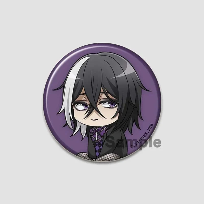 58MM Cartoon Comics Black Butler Creative DIY Badge Tinplate Plastic Pins Button Brooches for Backpack Accessories Jewelry Gifts