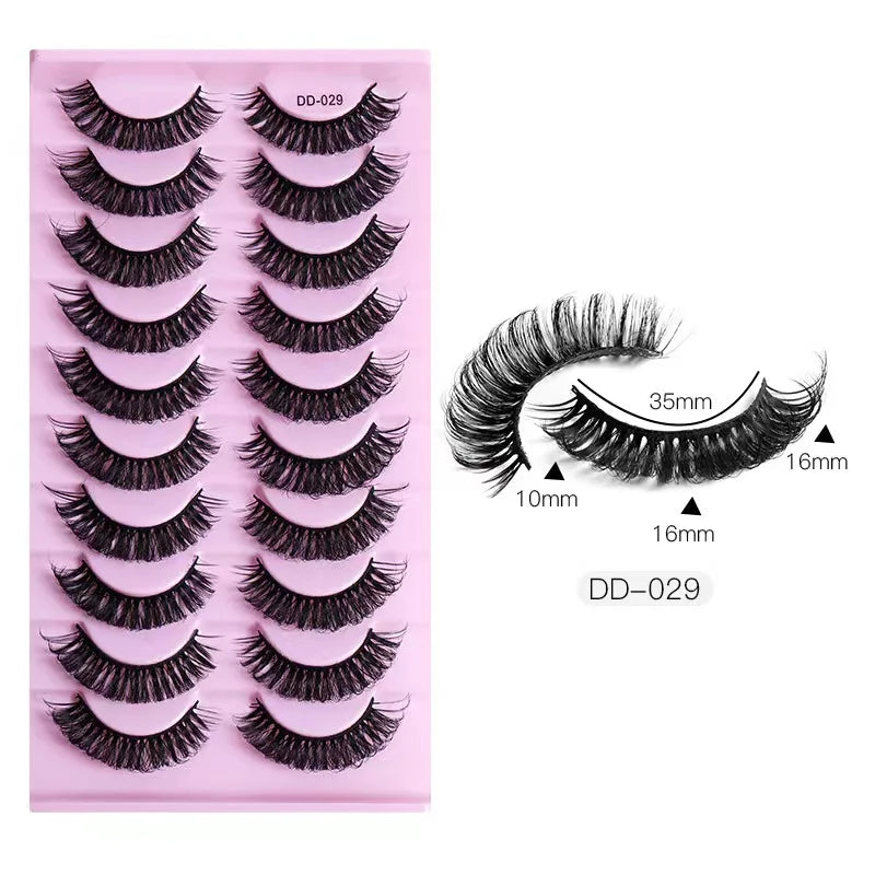 Fashion Russian Strip Lashes 2/5/10 Pairs 3D Mink Lashes Natural Eyelashes Dramatic False Eyelashes Wholesale Eyelash Extension