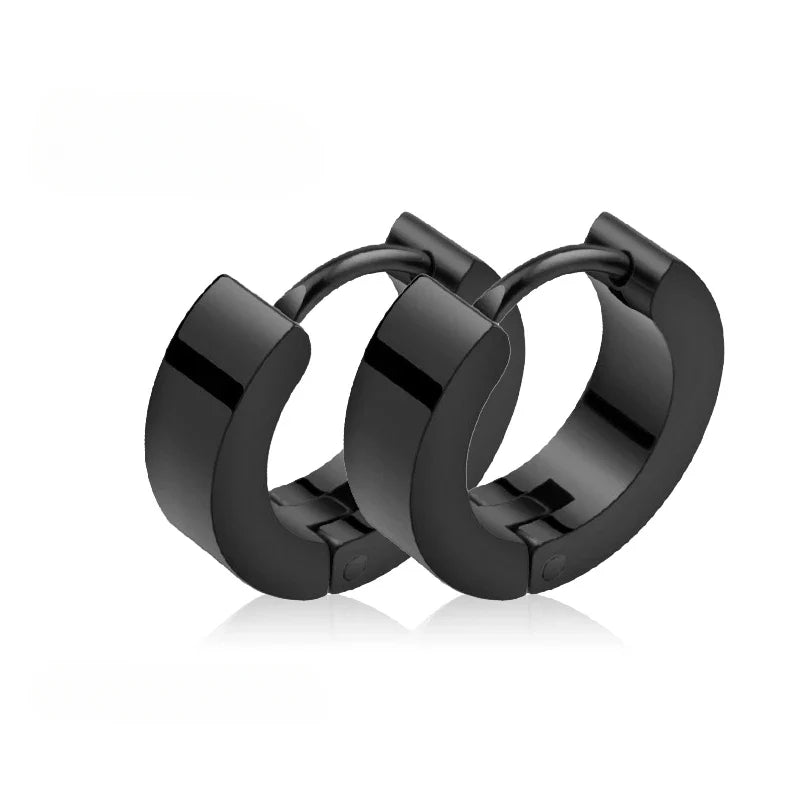 1 Pairs Fake Ear Clip Hoop Earrings for Men and Women Stainless Steel Painless Non Piercing Fake Earrings Jewelry Gifts