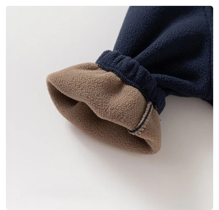Ircomll New Children Boys Polar Fleece Jacket Autumn Winter Kids Coat Causal Toddler Stand Collar Zipper Outwear Boys Clothing